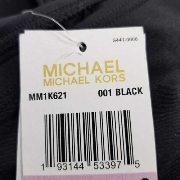 Michael Kors Logo Chain Scoopneck One Piece Swimsuit Black - Picture 10 of 11